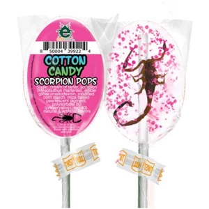 Scorpion Pops | Escorpions reales encerrados en un chupador de dulces | Algodón de caramelo - Imagen 1 de 2
