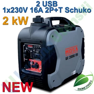 Generatore di Corrente Inverter 2 kW Silenziato MOSA Portatile 1800W GE 2000 MI - Bild 1 von 5