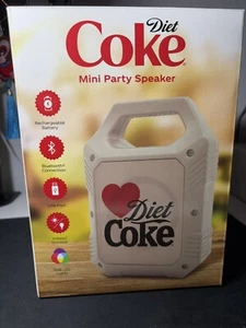Diet Coke Coca Cola Mini Party Wireless Bluetooth Speaker Red/White - New - Picture 1 of 7