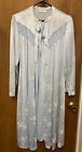 VTG womens night gown & robe- Size M-Cinema Etoile light blue with floral design
