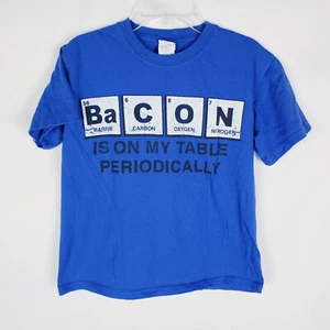 Keys USA Boys Short Sleeve Blue Tee T-Shirt "Bacon" Size Large AG - Picture 1 of 6