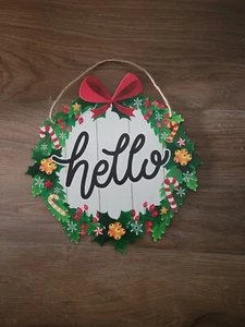 "Hello" Holiday Door Decor - Picture 1 of 1