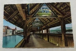 Lucerna - Kapellbrucke, Suiza. Postal (U2) - Imagen 1 de 2