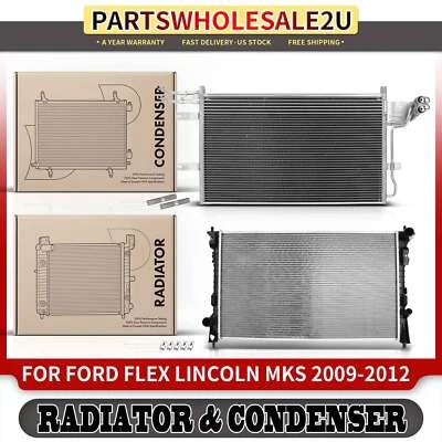 Radiator & AC Condenser Cooling Kit for Ford Taurus 2010-2012 Lincoln 2009-2012 - Imagem 1 de 4