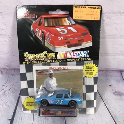 1991 Racing Champions Nascar 1:64 Diecast Car Dave Marcis #71 Blue Vintage - Image 1 of 4
