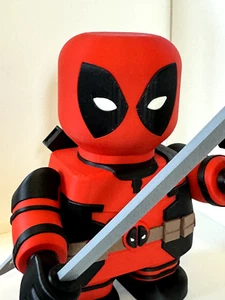 3D printed DEADPOOL custom chunky figure - 6 inches tall - Picture 1 of 5