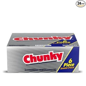 Chunky, Milk Chocolate with Peanuts and Raisins, Candy Bar 2.5.oz each, Bulk 24 - Picture 1 of 3