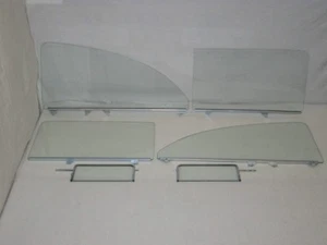 Glass Assembly 1955 56 57 Chevy Pontiac 2dr Sedan Vent Door Roll Down Qtr Clear - Picture 1 of 7