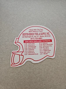 MS20 New England Patriots 2005 NFL Football Magnet Schedule - Boston Bench Tool - Picture 1 of 1
