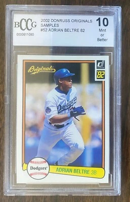 ADRIAN BELTRE/DODGERS 2002 DONRUSS ORIGINALS SAMPLES #52 1982 DONRUSS BCCG 10 MT - Image 1 of 2
