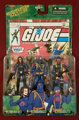 G.I.JOE * Baroness , Cobra Commander , Cobra Trooper & Comic * ARAH * Hasbro * - Image 1 of 2