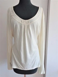 LIZ & CO KNIT TOP SIZE XL RAYON/POLY CREAM - Picture 1 of 4