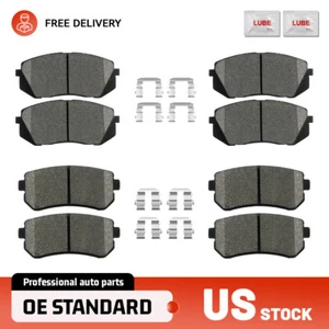 Front & Rear Ceramic Brake Pads Set for Hyundai Tucson AWD Kia Cadenza Sportage - Picture 1 of 6