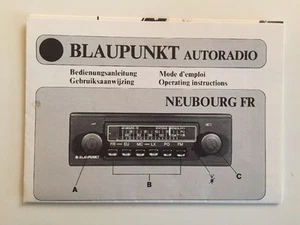Blaupunkt Radio Neubourg FR Operating Manual User Manual LISTED TWICE - Picture 1 of 9