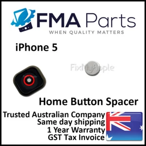 iPhone 5 OEM Home Button Key Switch Spacer Iron Silver Circle Shim Replacement - Picture 1 of 2