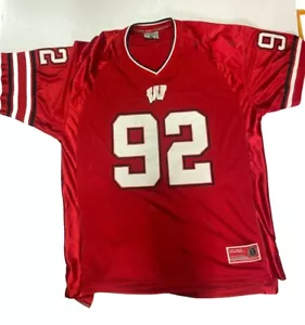 College Colosseum Wisconsin Badgers Men's size XL Red Football Jersey Stitched - Picture 1 of 9