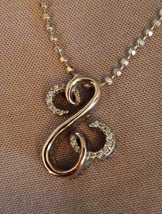 JWBR STERLING & 14K GOLD OPEN HEART DIAMOND PENDANT NECKLACE--JANE SEYMOUR - Picture 1 of 5