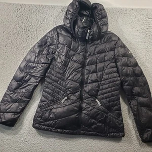 Calvin Klein Puffer Jacket Damen Large Black Packable Down Lightweight Full Zip - Bild 1 von 12