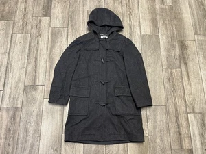 J.Crew Mantel Herren klein anthrazit lang Kapuze Duffle Toggle Wollmischung Taschen - Bild 1 von 7