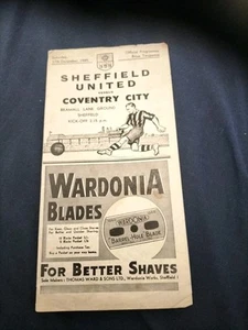 VINTAGE SHEFFIELD UNITED V COVENTRY CITY DIVISION 2 17TH DECEMBER 1949 - Picture 1 of 1