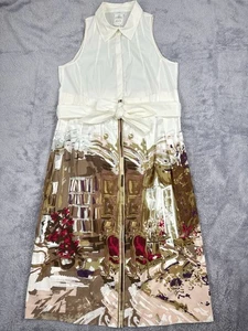 Malo Midi Dress Size 44 UK 10 12 House Scene Fit and Flare Cotton blend Italy - Picture 1 of 19