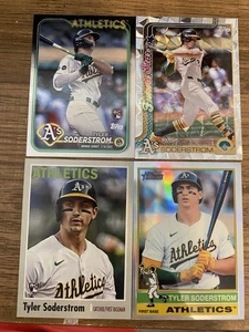 Tyler Soderstrom Oakland A's 4 Karten Lot (enthält 2 Parallelen) - Bild 1 von 4