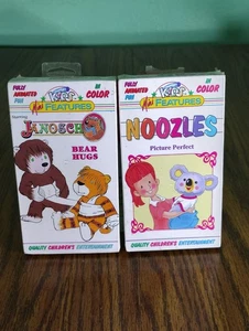 Set of 2 VTG Sealed VHS Just For Kids Mini Features Ja Nosch Bear Hugs & Noozles - Picture 1 of 9