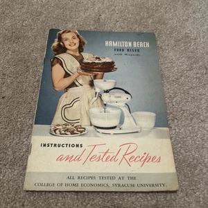 1948 HAMILTON BEACH FOOD MIXER WITH MIXGUIDE TESTED RECIPES Cookbook Syracuse - Foto 1 di 4