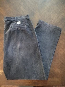 Pantalones de pana vintage Polo Ralph Lauren para hombre 40x33 negros pierna recta años 90 retro - Imagen 1 de 13