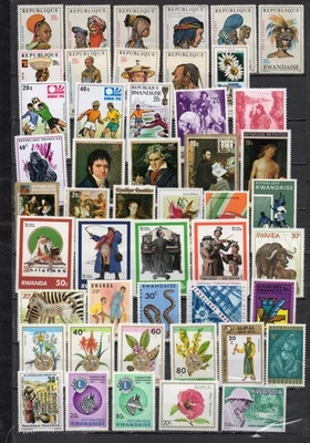 RWANDA.   COLLECTION BUILDER OF 185 ALL DIFFERENT STAMPS. - Image 1 of 4