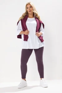 Yours Curve Women's Plus Size Ribbed Leggings - Picture 1 of 7
