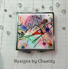Abstract Art 4 Day Pill Case Med Travel VTG Artistic Unique Fun Bright Colored