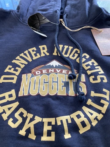 MENS NBA MITCHELL & NESS RETRO DENVER NUGGETS Hoodie  4XL/T NAVY BLUE NWT Cover