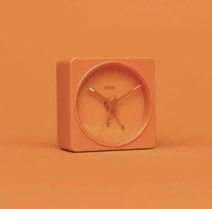 Off-White™ x Braun Limited Edition Classic Travel Analogue Alarm Clock - Orange - Picture 1 of 5