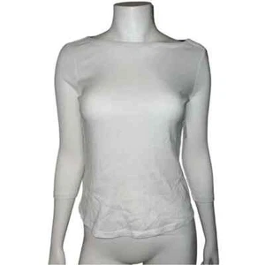 Charter Club Petite Pima Cotton Button-Shoulder Top Bright White PP NWT - Picture 1 of 9