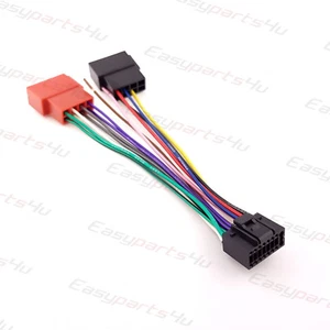 ISO 16pin Wiring Harness Adapter for JVC KD-SH77R KD-SH77RB KD-SH99RB - Bild 1 von 4