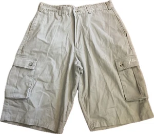 VTG Phat Farm Cargo Shorts Men 32 Beige Khaki Pockets Baggy Hip Hop Skater RARE - Picture 1 of 11