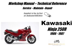 Kawasaki Ninja 250R Service Repair Workshop Manual USB 1986 - 1987 - Picture 1 of 9