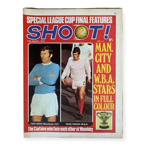 Shoot Magazine 14 March 1970 Tony Book Manchester City Manchester City WBA John - Imagen 1 de 1