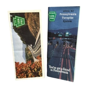 2 mappe vintage ufficiali Pennsylvania Turnpike System 1980 e 1985 autostrade strada - Foto 1 di 9
