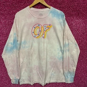 Camiseta Odd Future Tie Dye Manga Larga Estampado Hinchado Logo Talla Grande - Imagen 1 de 4