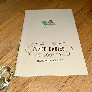 1956 MOORE - McCORMACK LINES - S.S. BRAZIL Captain's Dinner Menu - Picture 1 of 7