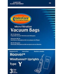 Hoover Y Micro Lined Vacuum bags Wind Tunnel, Tempo - 3 Pack - Picture 1 of 1