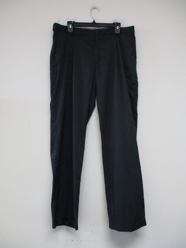 Pantaloni Nike Uomo 35 Neri Solidi Polsini Golf Casual Chino Pantaloni Golf 35x32