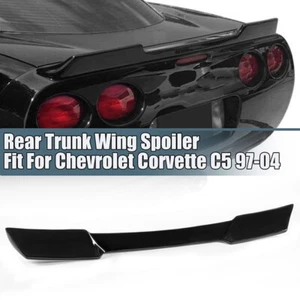 FOR Corvette C5 Gloss Black Rear Trunk Spoiler Wing ZR1 Extended Style 1997-2004 - Picture 1 of 9