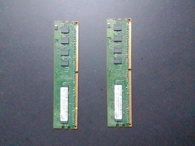 Samsung 2GB (2x1GB) M378T2863EHS-CF7 PC2-6400U-666-12-ZZ DDR2 Desktop Memory - Image 1 of 3