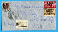 TRIESTE -AMGFTT- DEMOCR.£.100 + £.2 + P.AEREA DEM.£.25 x USA (274287)