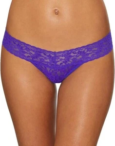 hanky panky 187800 Womens Lace Low Rise Thong Electric Purple One Size - Picture 1 of 2