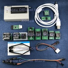 XGecu TL866II Plus USB Programmer EEPROM MCU PIC AVR+12 adapters with Black ZIF