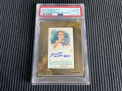 2016 TOPPS ALLEN & GINTER PAUL MCBETH *FRAMED MINI AUTO PSA 10 GEM MINT*  POP 2 - Image 1 of 2